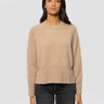 NOTSHY-Maglia Girocollo con Spacchi Beige-TRYME Shop