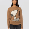 MC2 SAINT BARTH-Maglione Girocollo Snoopy Waiting for Snow Cammello-TRYME Shop