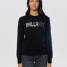 MC2 SAINT BARTH-Maglione Girocollo Brillante con Strass Nero-TRYME Shop