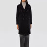 BRERAS MILANO-Cappotto Doppio Petto in Panno di Lana e Cashmere Nero-TRYME Shop