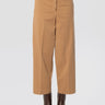 MAX MARA MM-Pantaloni Sartoriali in Raso di Cotone Cammello-TRYME Shop