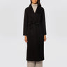 MAX MARA-Cappotto Lungo a Vestaglia Poldo Nero-TRYME Shop