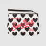 MC2 SAINT BARTH-Pochette Soffice al Tatto Stampa Cuori Nero/Bianco-TRYME Shop