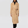 BRERAS MILANO-Cappotto Lungo con Bottone Nascosto Beige-TRYME Shop
