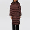 MAX MARA MM-Piumino Lungo con Cappuccio Imbottito in Luxepad Borgogna-TRYME Shop