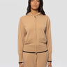 PINKO-Cardigan Full Zip con Cappuccio Beige-TRYME Shop