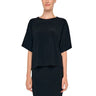NORMA KAMALI-Maglia in Jersey Elasticizzato Nero-TRYME Shop