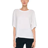 NORMA KAMALI-Maglia in Jersey Elasticizzato Bianco-TRYME Shop