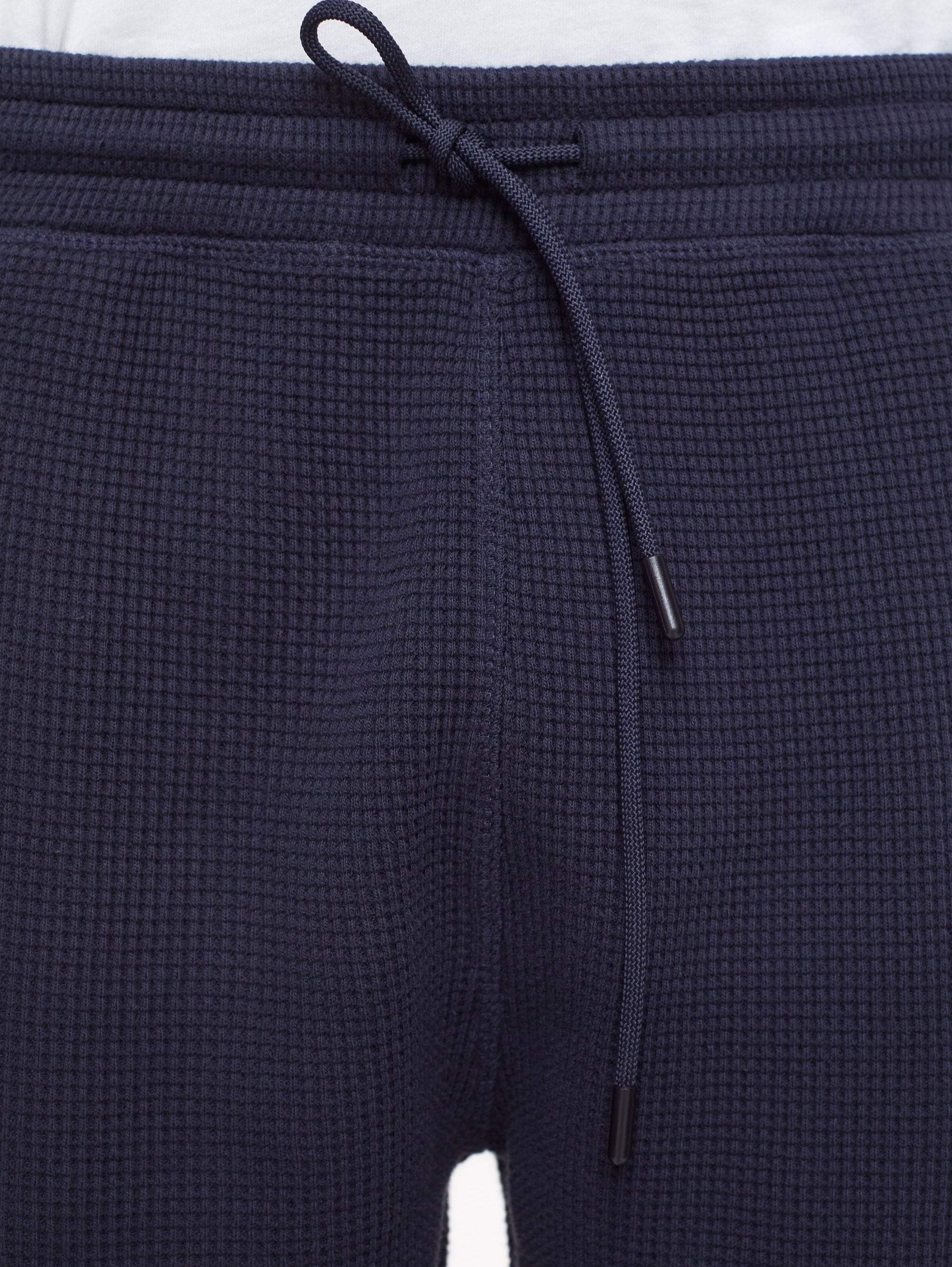 Blue Waffle Knit Shorts