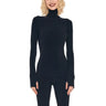 NORMA KAMALI-Top Collo Alto in Jersey Elasticizzato Nero-TRYME Shop