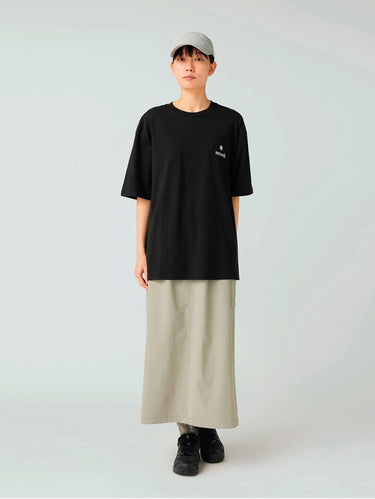 T-shirt a Maniche Corte in Cotone Biologico Nero