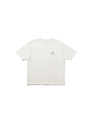 T-shirt a Maniche Corte in Cotone Biologico Bianco