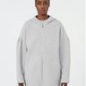 MAX MARA MM-Felpa Oversize in Jersey di Double di Lana Grigio-TRYME Shop