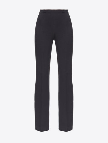 Pantaloni Svasati in Crepe Tecnico Nero