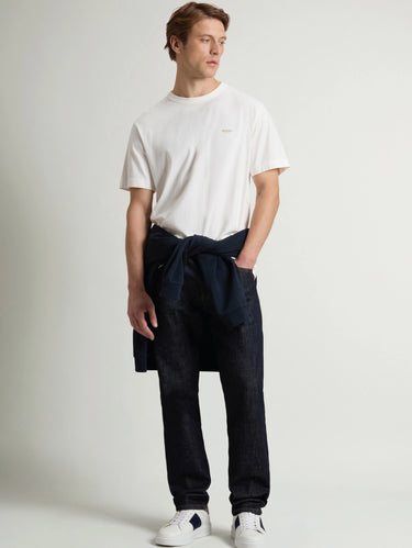 Crew Neck T-shirt in White Organic Cotton