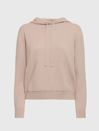 Kapuzensweatshirt aus Wolle und Kaschmir in Taubengrau