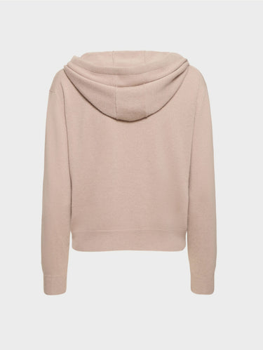 Kapuzensweatshirt aus Wolle und Kaschmir in Taubengrau