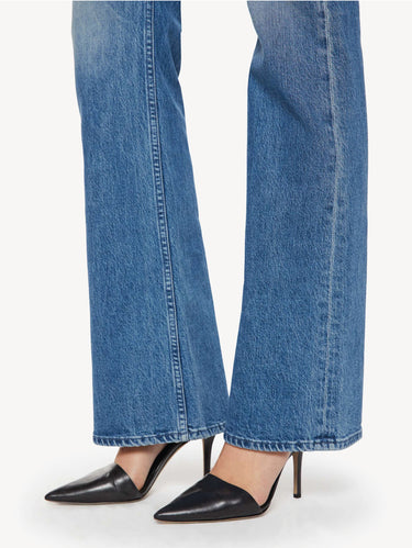 Jeans Bootcut mit niedriger Taille in mittlerem Blau
