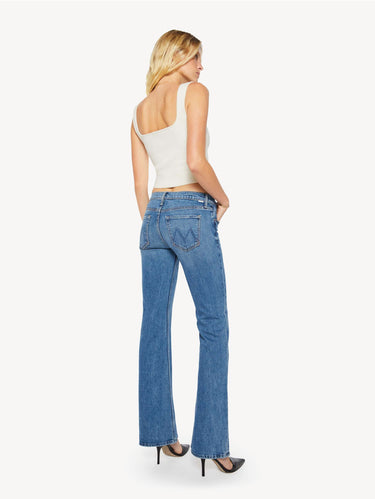 Jeans Bootcut mit niedriger Taille in mittlerem Blau