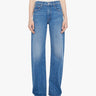 MOTHER-Jeans Vita Media con Gamba Dritta Blu-TRYME Shop