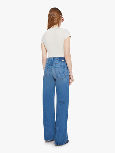 Jeans mit mittlerer Taille und geradem Bein Blau