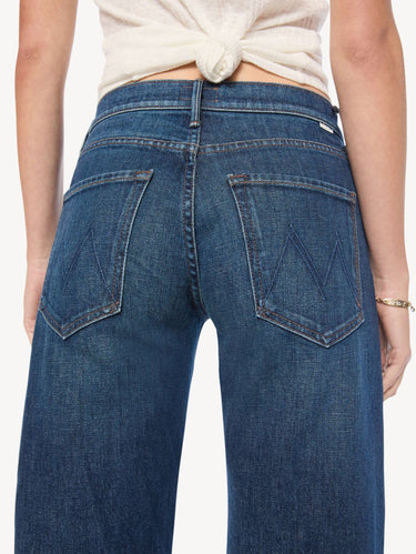 Jeans Vita Media con Gamba Dritta Blu Scuro