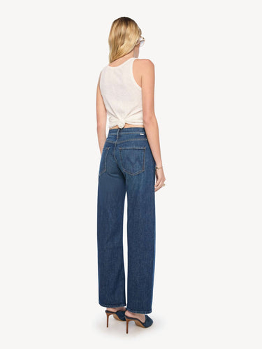 Jeans Vita Media con Gamba Dritta Blu Scuro