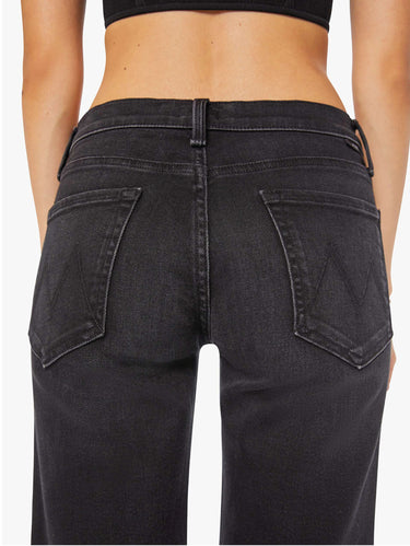 Jeans mit mittlerer Bundhöhe und geradem Bein Rambler Schwarz