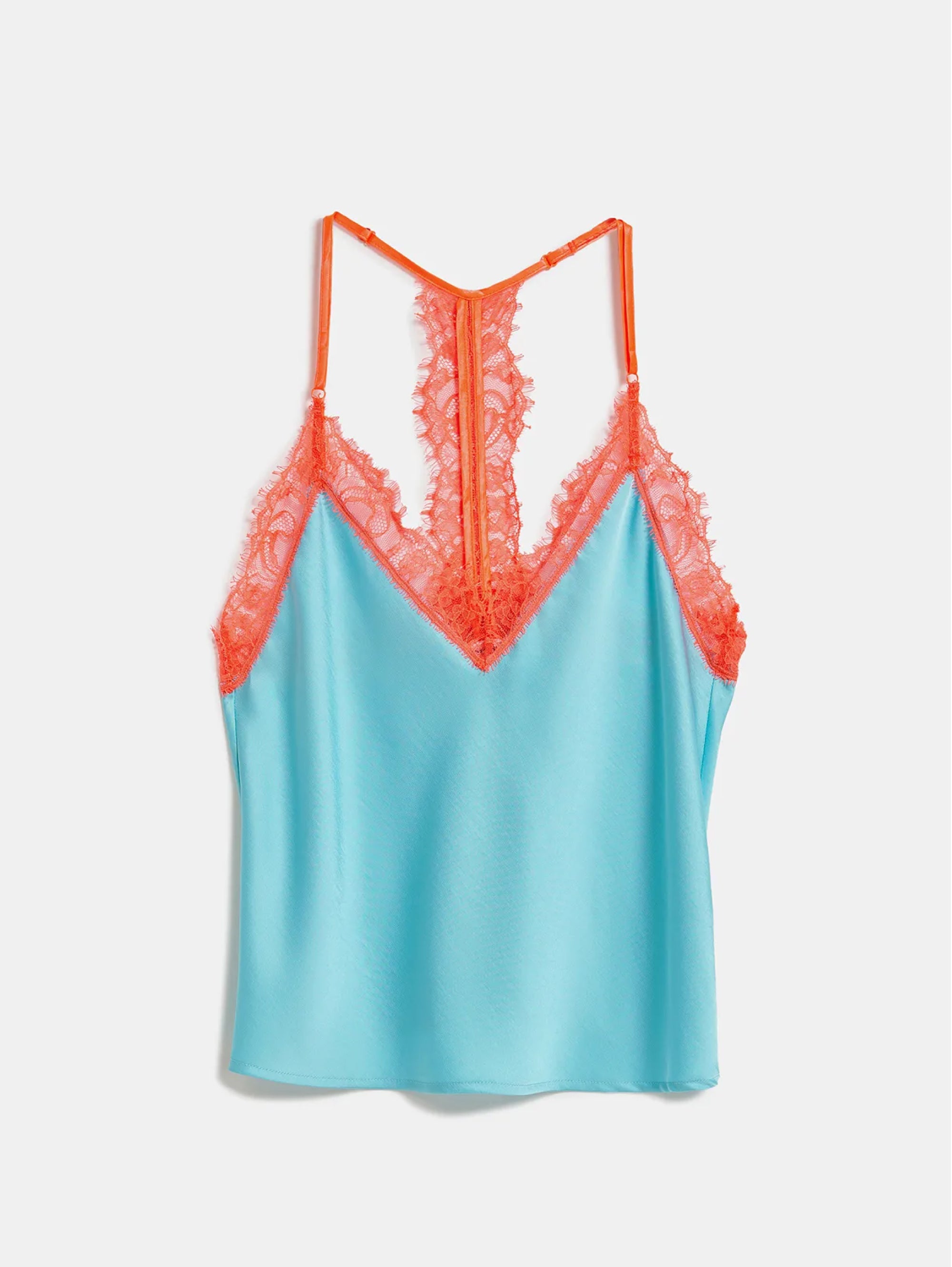 Blue Lace Strappy Top