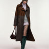 ESSENTIEL ANTWERP-Trench Doppiopetto Color Block Marrone/Grigio-TRYME Shop