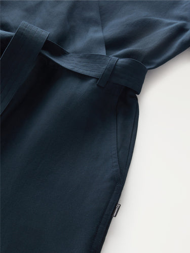Blauwe Linnen Jumpsuit met V-hals