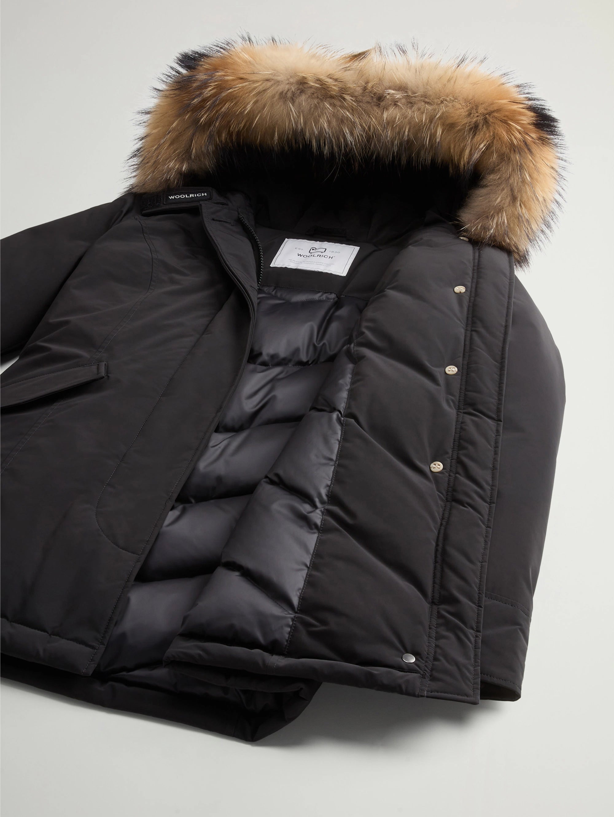 Woolrich Parka Daunenparka Woolrich Parka Parka Mit Schwarzem Fell