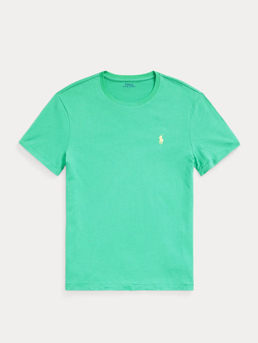 T-shirt col rond Custom slim fit vert
