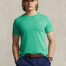 RALPH LAUREN-T-shirt Girocollo Custom Slim Fit Verde-TRYME Shop