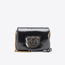 PINKO-Borsa Puff in Pelle con Effetto Naplack Soft Nero-TRYME Shop