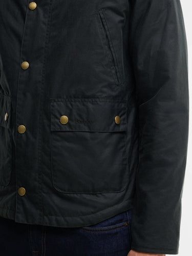 Reelin Wax Padded Waxed Cotton Jacket Sage