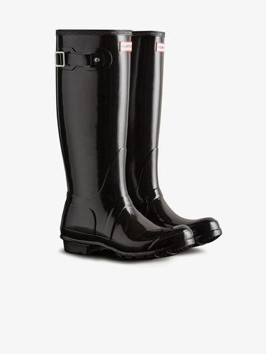 Bottines Wellington Original en Caoutchouc Brillant Noires