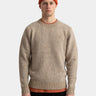 REVOLUTION-Maglia Girocollo in Misto Alpaca Beige-TRYME Shop