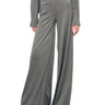 NORMA KAMALI-Pantaloni in Suede Vegano a Zampa Grigio-TRYME Shop
