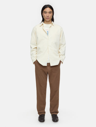 Broek van katoenen twill hout