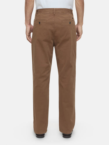 Broek van katoenen twill hout