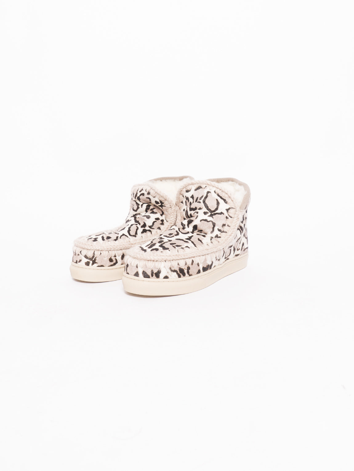 Stivaletto con Stampe Leopardate Beige