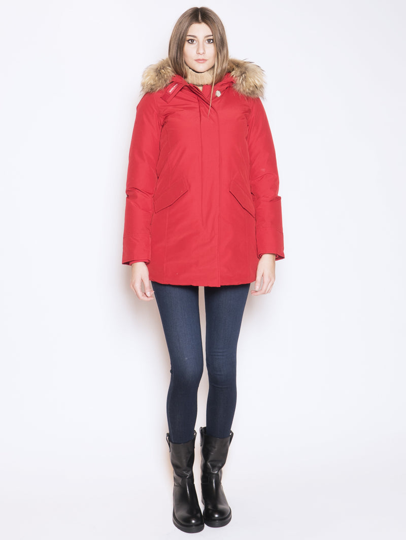 WOOLRICH-Giaccone parka in ramar Rosso-TRYME Shop