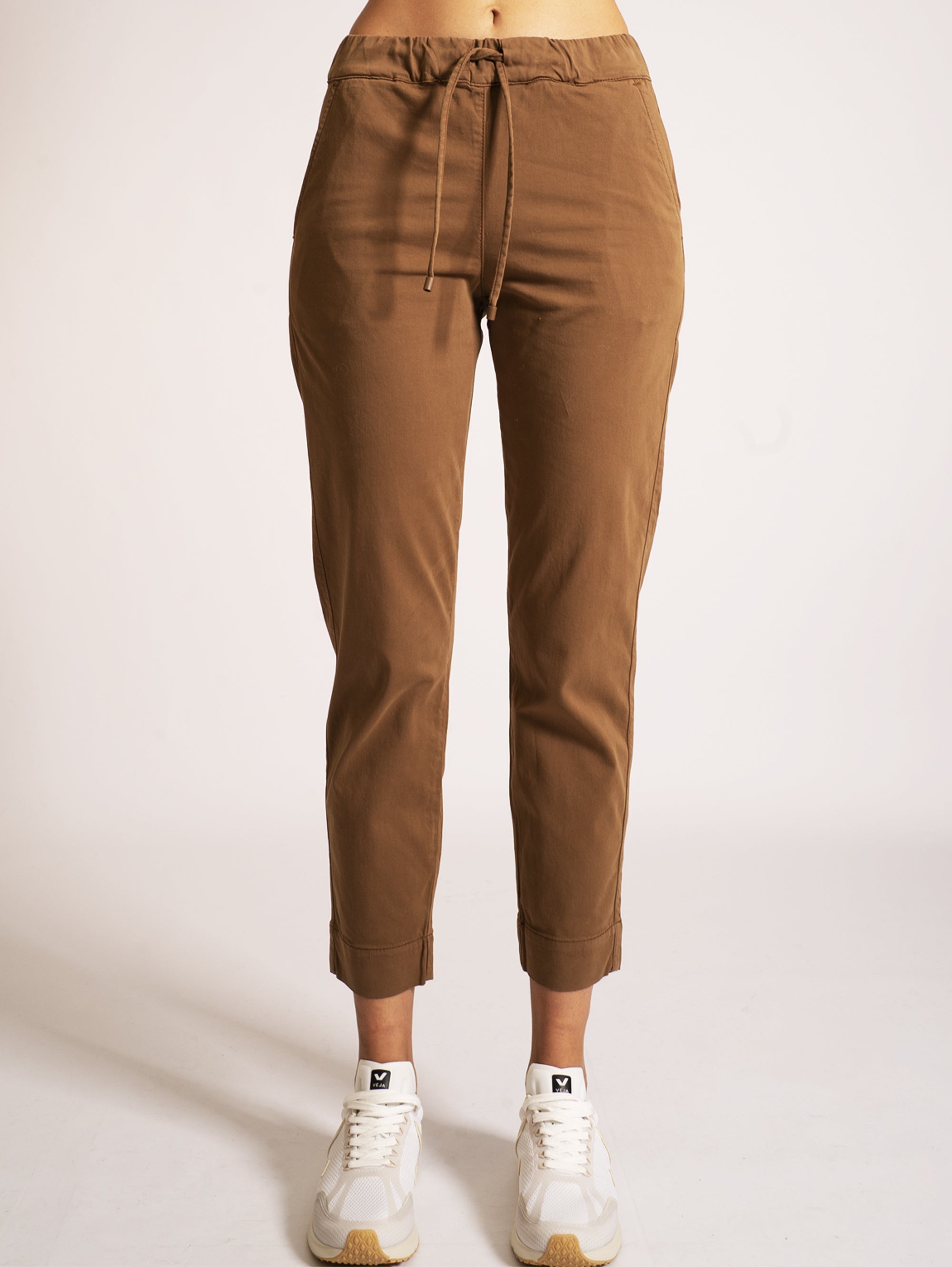 MAX MARA LEISURE-Pantaloni Jogging con Coulisse Cammello-TRYME Shop