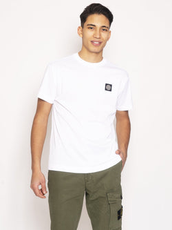 STONE ISLAND-T-shirt in Cotone 60/2 Bianco-TRYME Shop