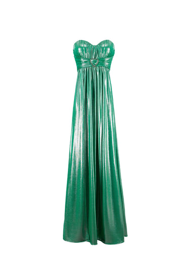 ANIYE BY-Abito Laminato con Scollo a Cuore Verde-TRYME Shop