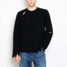 A PAPER KID-Maglia Girocollo Destroyed Nero-TRYME Shop