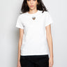 PINKO-T-shirt con Cuore Ricamato Bianco-TRYME Shop