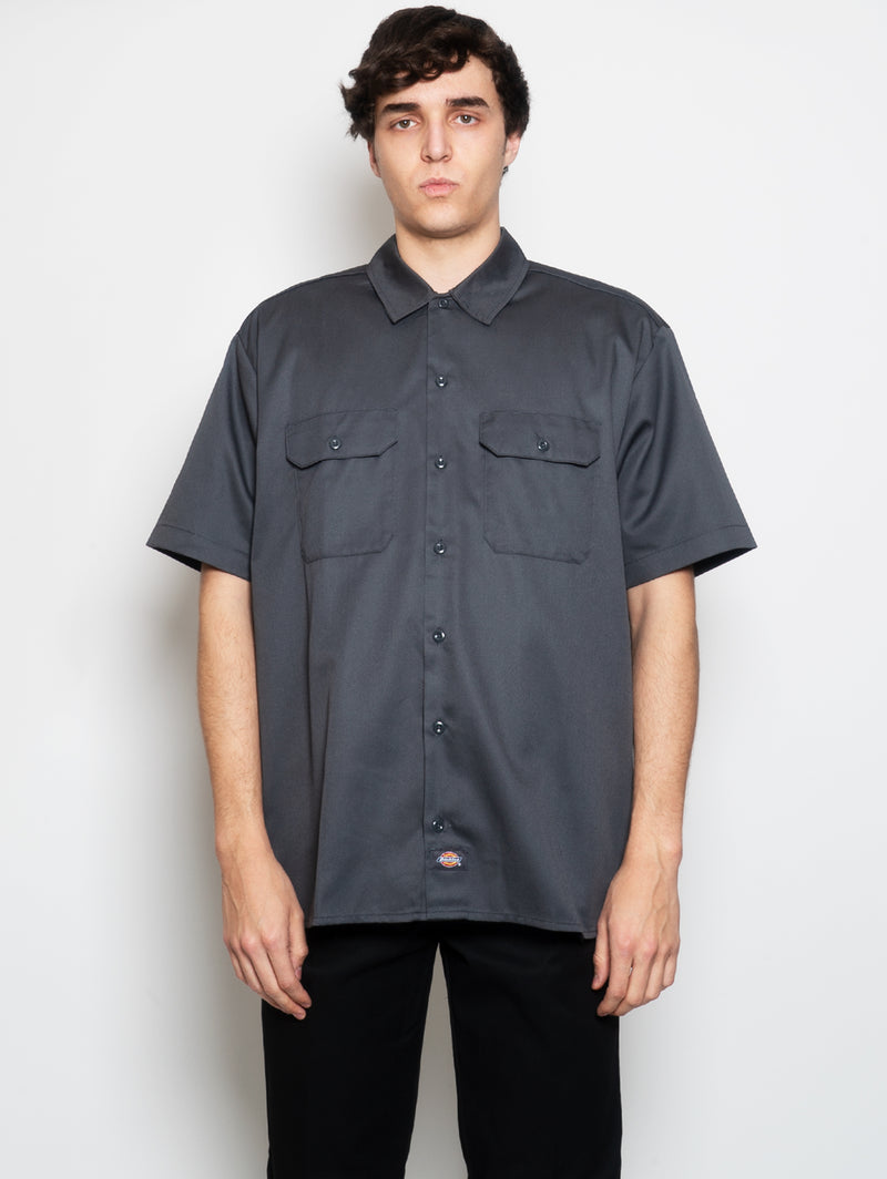 DICKIES   Asphalt Gray Short Sleeves Worker Shirt – TRYME Shop