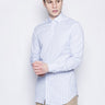 XACUS-Camicia in Supercotone Bianco / Blu-TRYME Shop